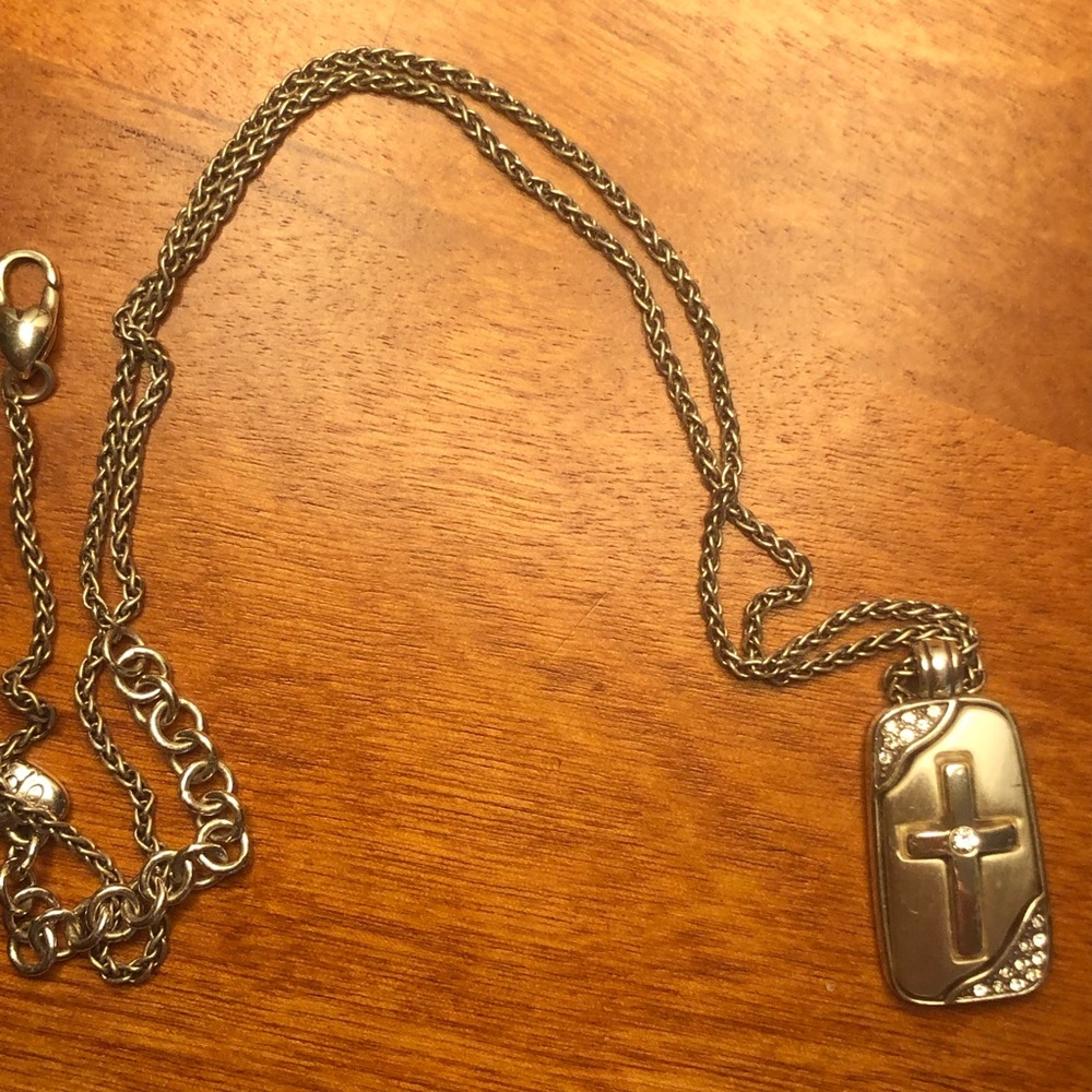 Brighton cross necklace with inscription